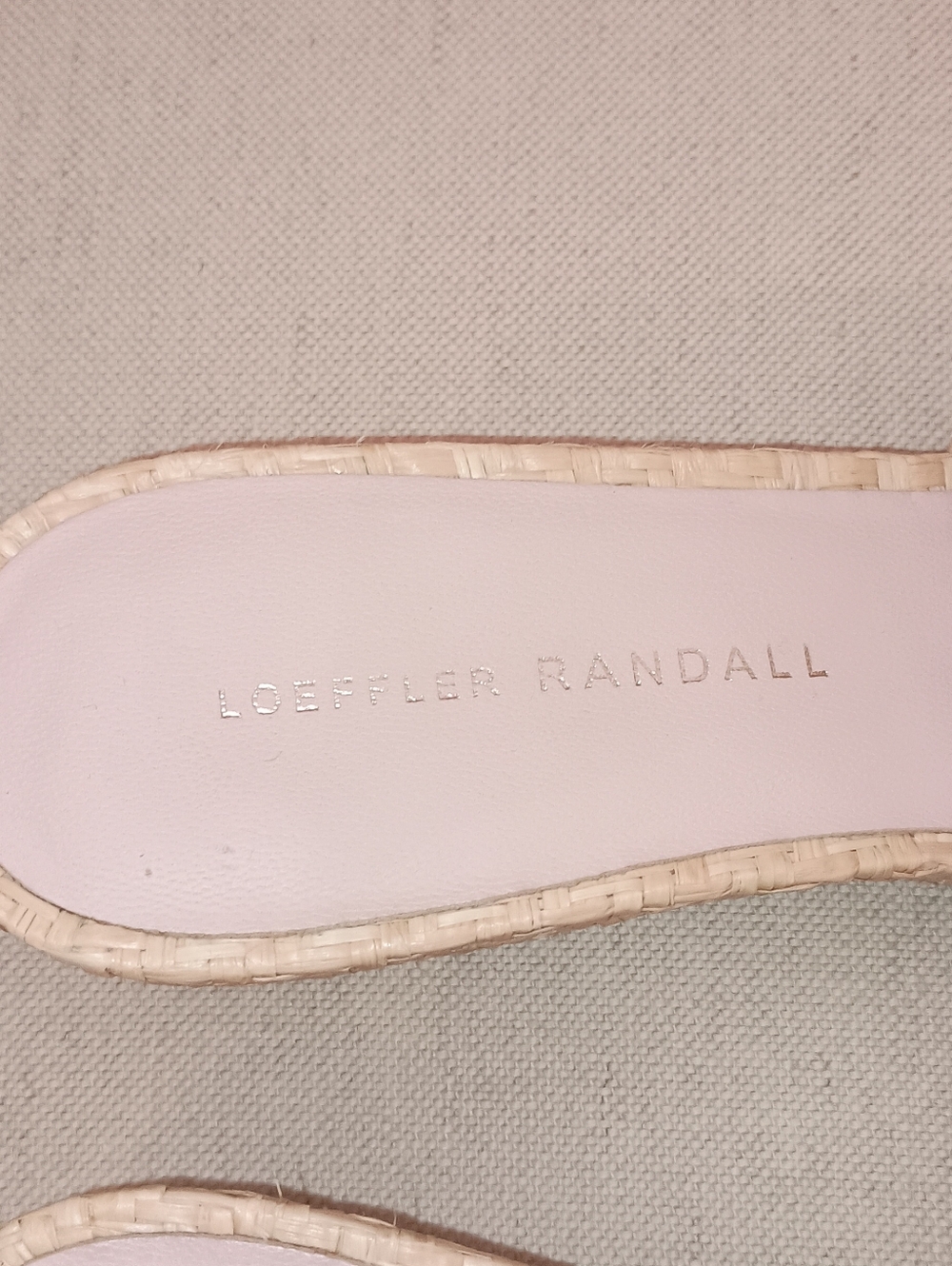 Loeffler Randal Twilly Wedge Slides Natural Straw Raffia Size 8.5 - Picture 9 of 13